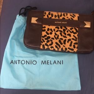 Antonio Melani leopard clutch